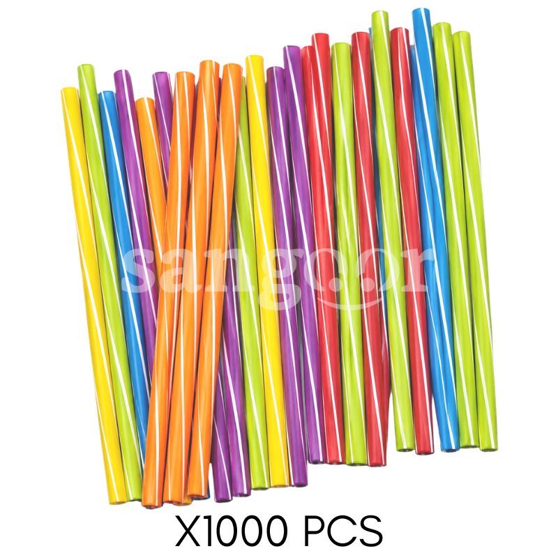 PAILLE COLOREE TWISTE 8MM 1000PCS PAILLE COLOREE TWISTE 8MM 1000PCS Prix Tunisie