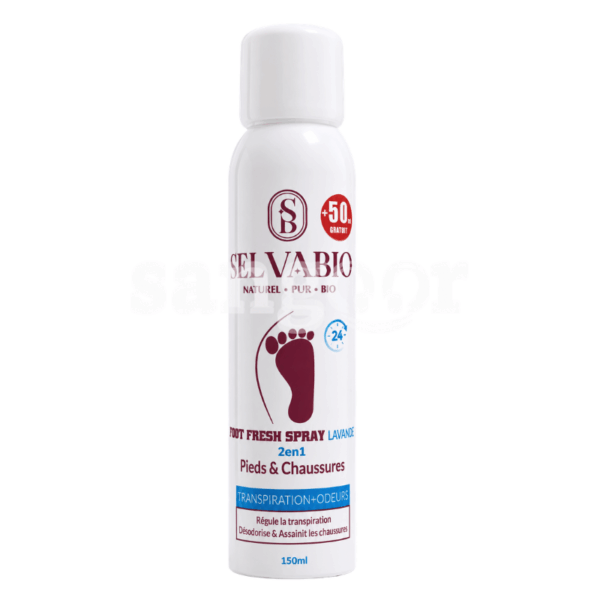 SELVABIO SPRAY DEODORANT CHAUSSURES ET PIEDS 150ML LAVANDE Prix Tunisie