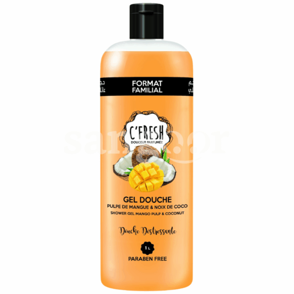 C FRESH GEL DOUCHE 1L MANGUE ET NOIX DE COCO Prix Tunisie