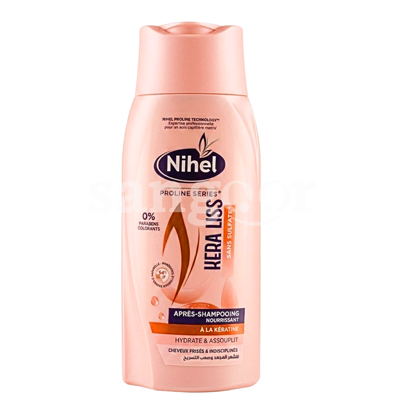 NIHEL APRES SHAMPOING 300ML SANS SULFATE KERA LISS NIHEL APRES SHAMPOING 300ML SANS SULFATE KERA LISS Prix Tunisie