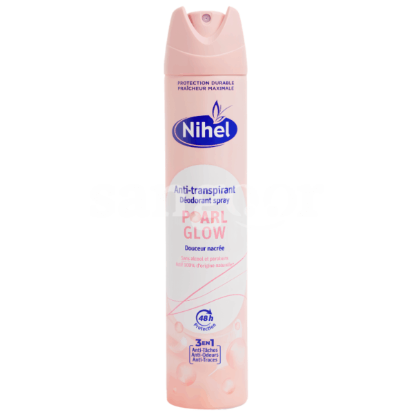 NIHEL DEODORANT ANTI TRANSPIRANT FEMME 200ML PORAL GLOW Prix Tunisie