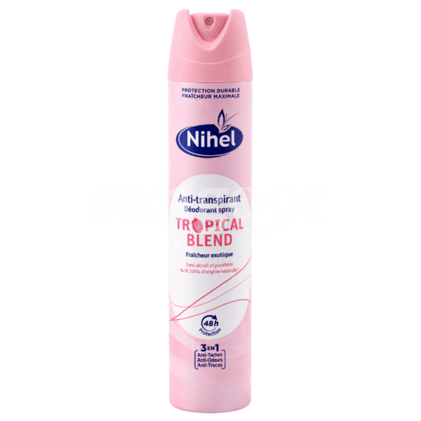NIHEL DEODORANT ANTI TRANSPIRANT FEMME 200ML TROPICAL BLEND Prix Tunisie