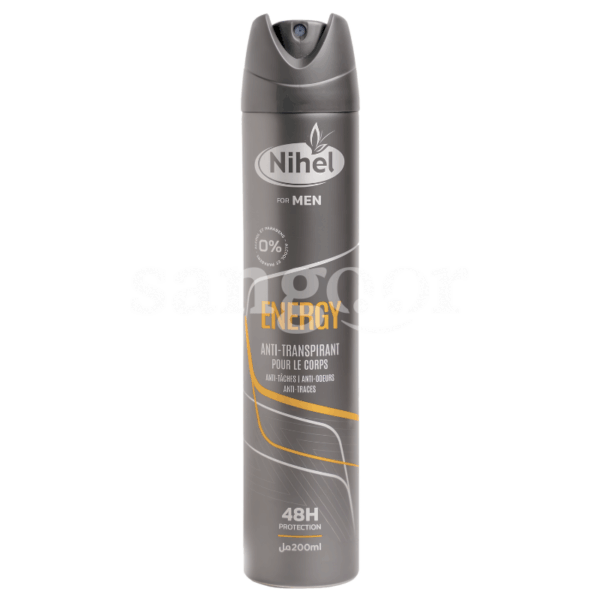 NIHEL DEODORANT ANTI TRANSPIRANT HOMME 200ML ENERGY Prix Tunisie