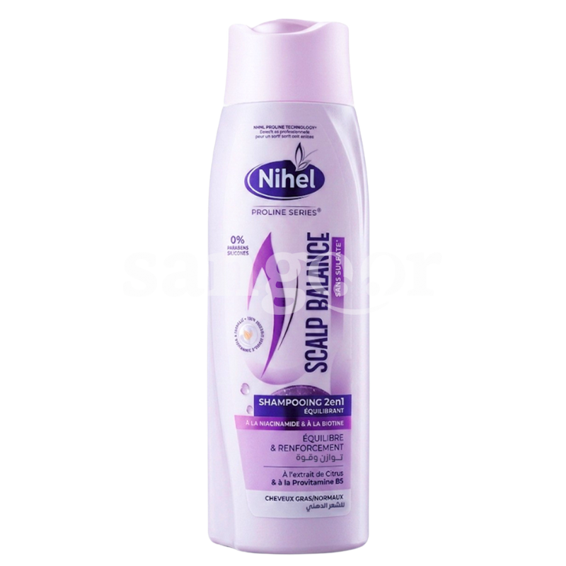 NIHEL SHAMPOING 350ML SANS SULFATE SCALP BALANCE NIHEL SHAMPOING 350ML SANS SULFATE SCALP BALANCE Prix Tunisie