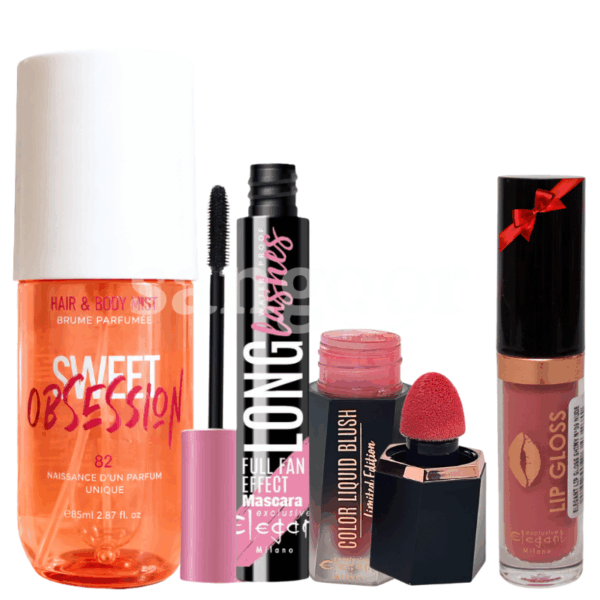 PACK NIHEL BRUME SWEET +BLUSH N4 +MASCARA INTENSE BLACK +GLOSS SHINY N09 GRATUIT Prix Tunisie