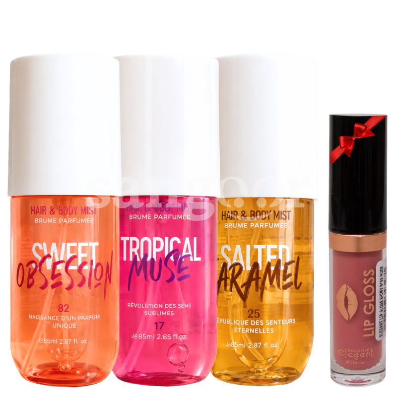 PACK NIHEL BRUME SWEET +BRUME CARAMEL +BRUME TROPICAL +GLOSS SHINY N09 GRATUIT PACK NIHEL BRUME SWEET +BRUME CARAMEL +BRUME TROPICAL +GLOSS SHINY N09 GRATUIT Prix Tunisie