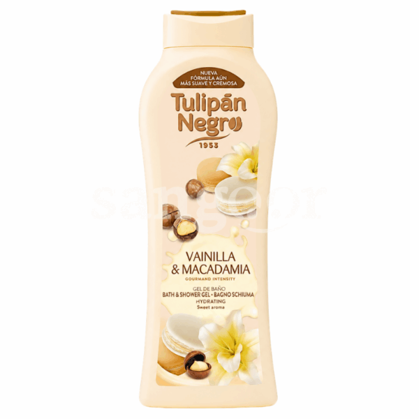 TULIPAN NEGRO GEL DOUCHE 650ML VANILLA MACADAMIA Prix Tunisie