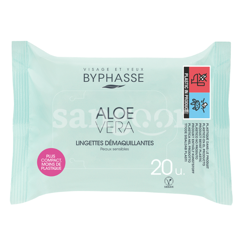BYPHASSE LINGETTES DEMAQUILLANTES 20PCS ALOE VERA BYPHASSE LINGETTES DEMAQUILLANTES 20PCS ALOE VERA Prix Tunisie