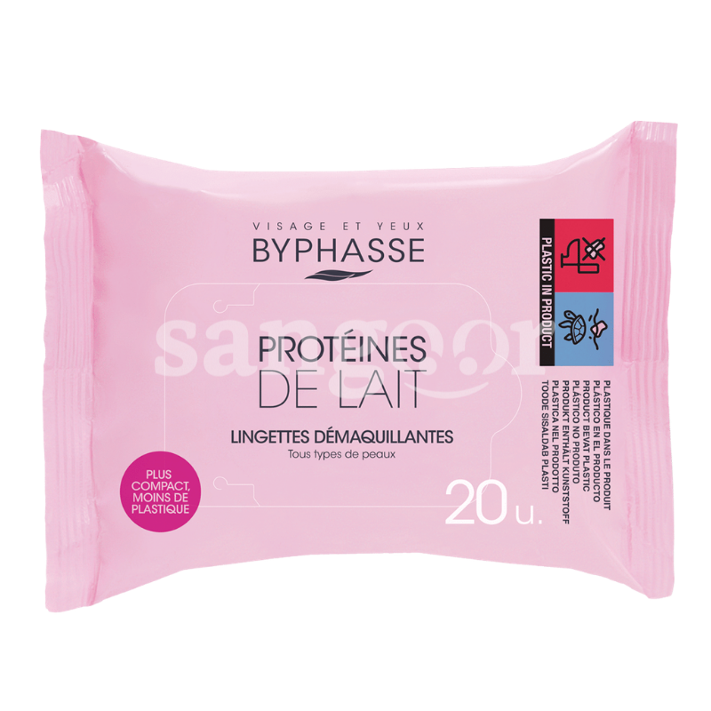 BYPHASSE LINGETTES DEMAQUILLANTES 20PCS PROTEINES BYPHASSE LINGETTES DEMAQUILLANTES 20PCS PROTEINES Prix Tunisie