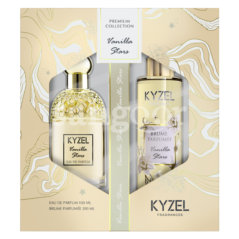 KYZEL COFFRET EAU DE PARFUM VANILLA 100ML+BRUME PARFUMEE 200ML KYZEL-COFFRET-EAU-DE-PARFUM-VANILLA-100MLBRUME-PARFUMEE-200ML-2.png Prix Tunisie