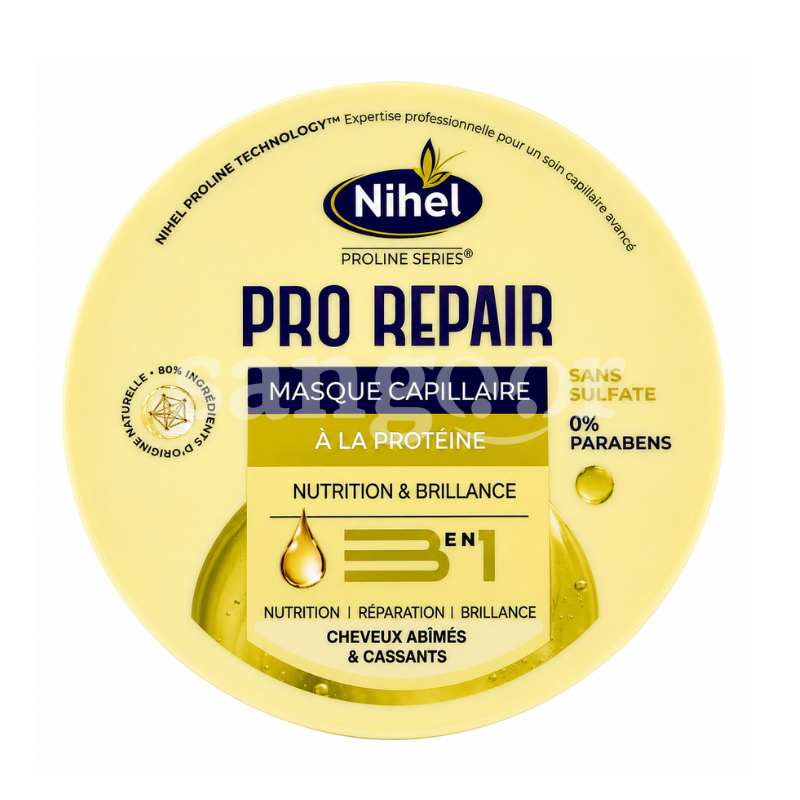NIHEL MASQUE 300ML SANS SULFATE PRO REPAIR NIHEL MASQUE 300ML SANS SULFATE PRO REPAIR Prix Tunisie