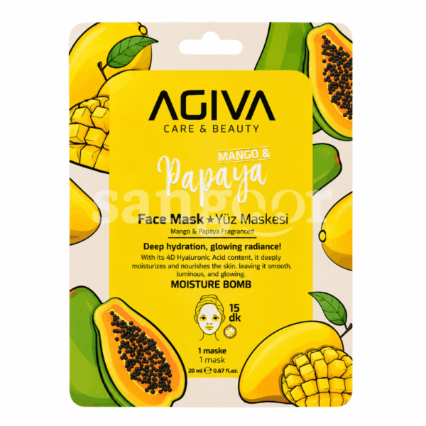 AGIVA MASQUE VISAGE TISSU MANGO PAPAYA Prix Tunisie