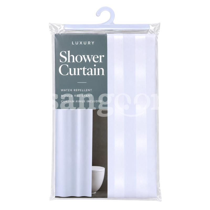 RIDEAU DE DOUCHE LUXURY BLANC 180x180CM RIDEAU DE DOUCHE LUXURY BLANC 180X180CM Prix Tunisie