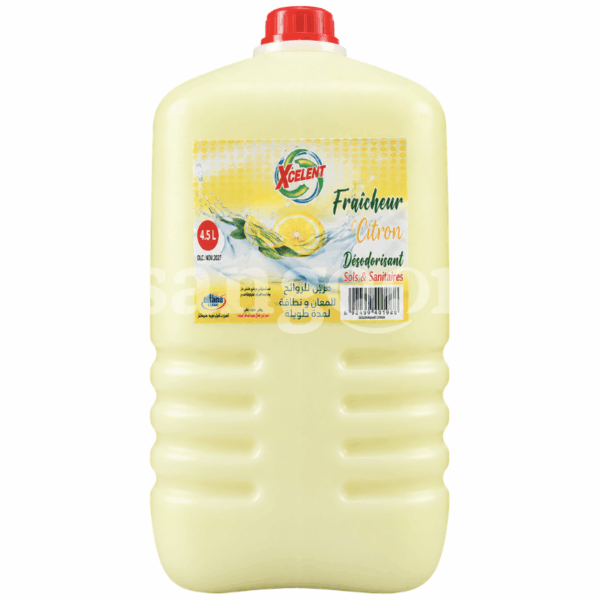 XCELLENT DESODORISANT SOLS ET SANITAIRES 4.5L CITRON Prix Tunisie