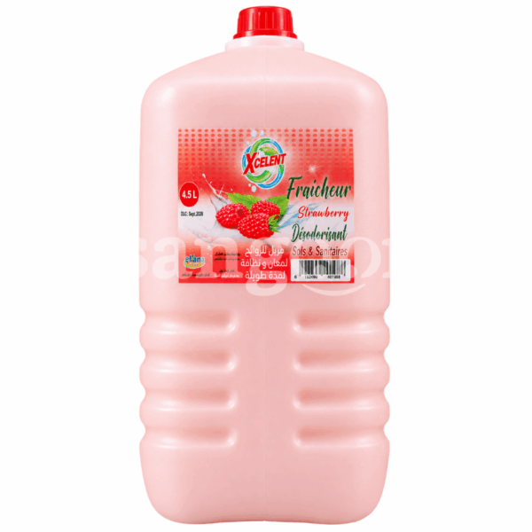 XCELLENT DESODORISANT SOLS ET SANITAIRES 4.5L STRAWBERRY Prix Tunisie